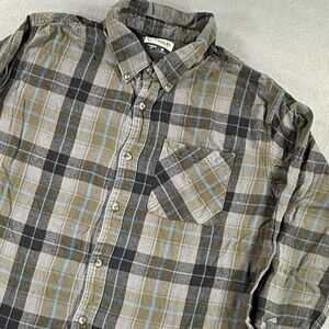 Magellan Men's Classic Fit Plaid Flannel Button-Down Shirt Green Blue Brown XL